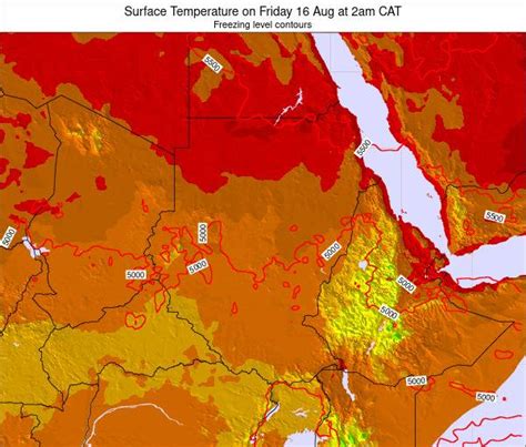 Sudan Surface Temperature on Wednesday 28 Jul at 3pm EAT