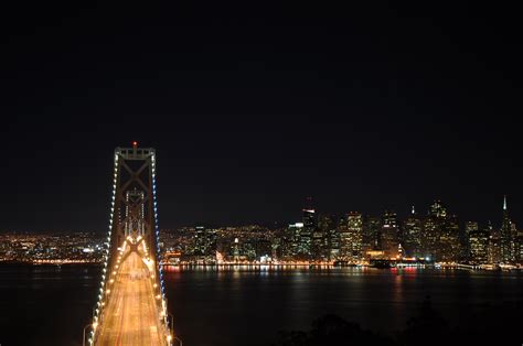 Bay Bridge in San Francisco at night | Free Stock Image - Barnimages