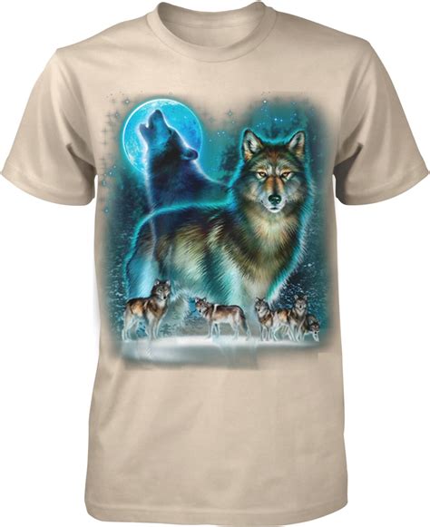 Wolf Moon Silhouette Wolf Howling Wolf Pack Men's - Etsy