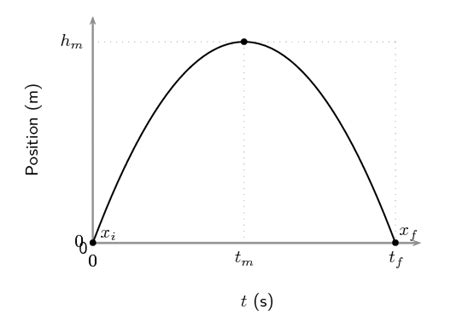 kinematics - What axes are typically used to graph projectile motion ...