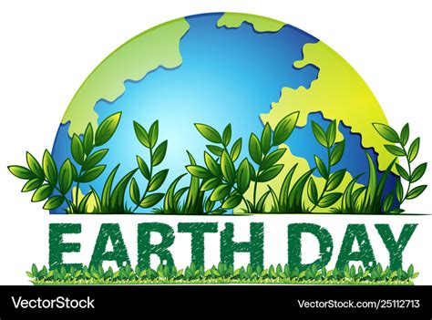 Earth day green background Royalty Free Vector Image