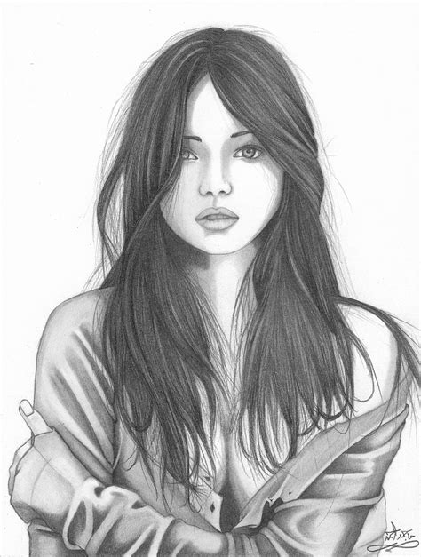 Beautiful Girl Sketch at PaintingValley.com | Explore collection of ...