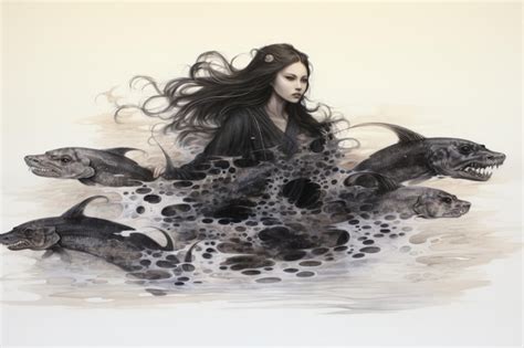 Premium AI Image | Shapeshifting selkies transitioning between human and seal forms with ease ...