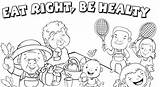 Healthy Lifestyle Coloring Pages sketch template