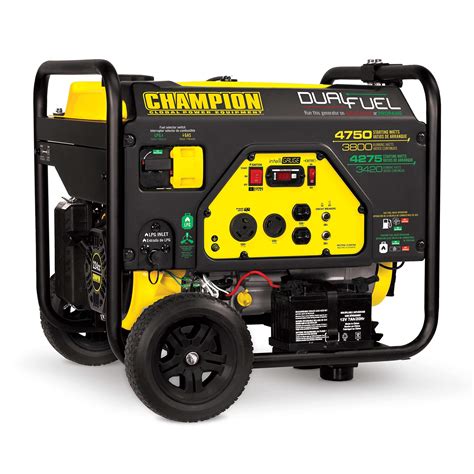 Champion Power Equipment 76533 4750/3800-Watt Dual Fuel RV Ready Portable Generator with ...