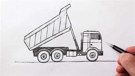 Dump Truck Drawing Images ~ Dump Truck Draw Drawingnow Drawings Step ...