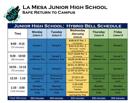 Mesa High Calendar