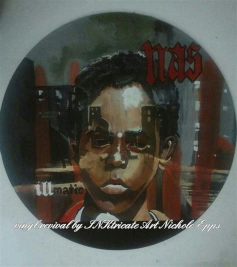 Nas Illmatic album cover recreated on hand painted vinyl record | Painted vinyl records, Painted ...