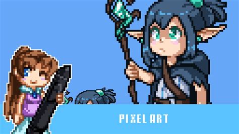 Speedart: Pixel Art Style practice - YouTube