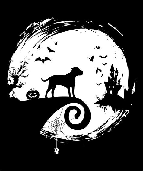 Drever Halloween Costume Moon Silhouette Horror Digital Art by Wowshirt ...