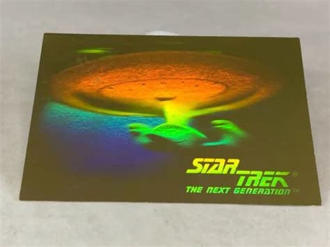 STAR TREK THE NEXT GENERATION Impel 1992 Gold Hologram Card 05H USS ...