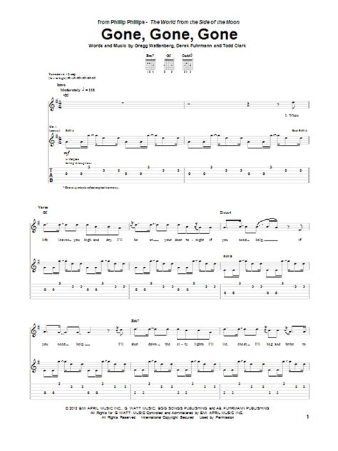 Gone, Gone, Gone by Phillip Phillips - Guitar Tab - Guitar Instructor