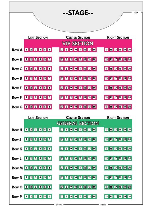 Seating Chart — The Little Theatre of Manchester