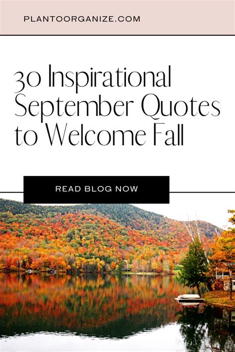 30 Inspirational September Quotes to Welcome Fall - Plan to Organize