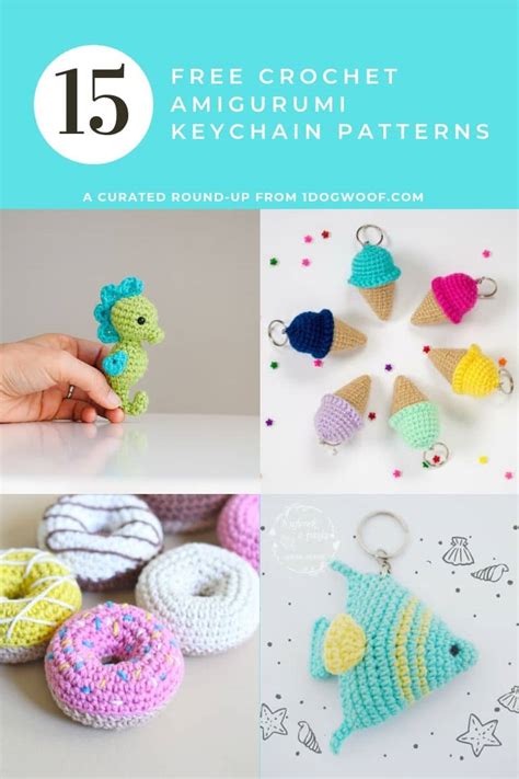 15 Free Must-Make Amigurumi Keychains for Bags, Purses, and Keys - One Dog Woof