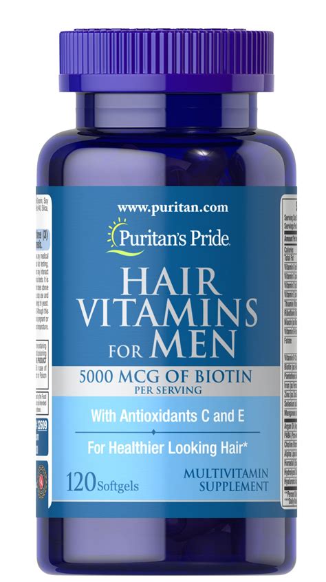 Men's Hair Vitamins, 120 Softgels (22609) | Puritan's Pride