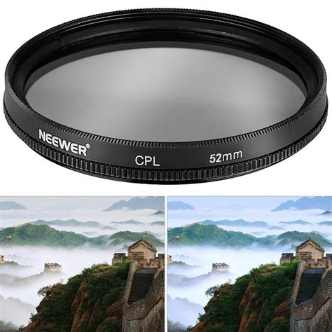 Neewer 52MM Camera Lens Filter Accessory Kit:52MM Filters(UV/CPL/FLD ...