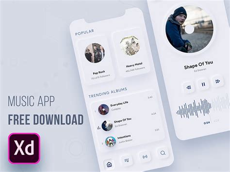 Music Player App UI - Freebie Supply