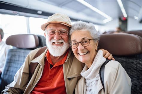 Premium AI Image | A happy seniors couple in traveling