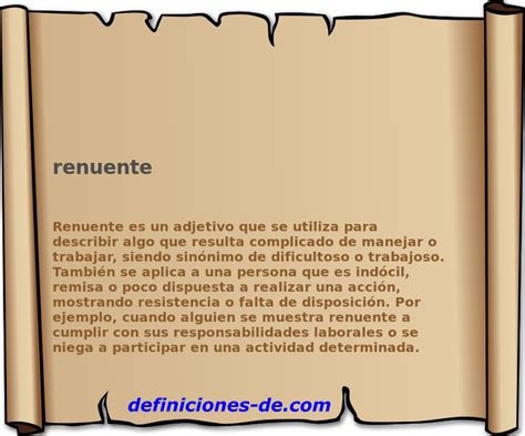 Significado de «renuente»