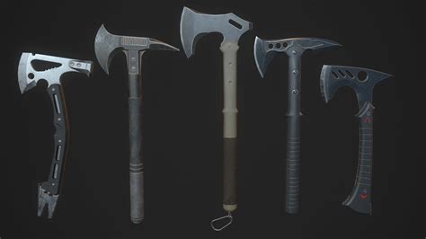 3D Model Collection Modern Axe Set 01 VR / AR / low-poly | CGTrader