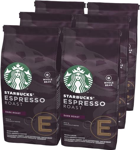 Starbucks Espresso Roast Dark Roast Whole Bean Coffee, 200 g