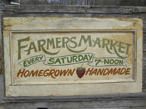 Farmers Market Sign Original Hand Painted Vintage look sign | Etsy