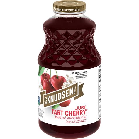 R.W. Knudsen Family Just Tart Cherry Juice, 100% Juice, 32 oz, Glass ...