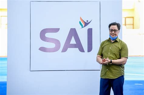 Sports Minister Kiren Rijiju launches SAI's new logo