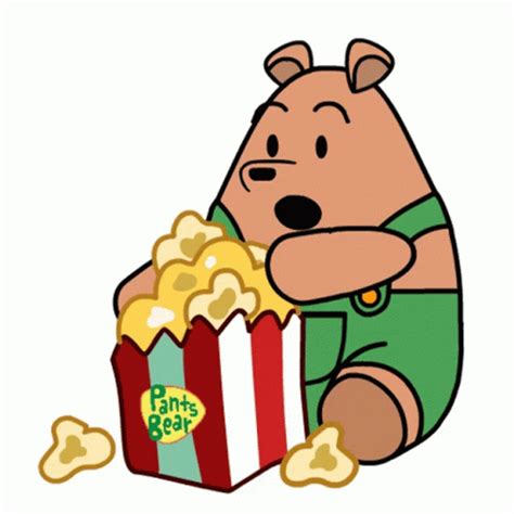 Pants Bear Eating Popcorn GIF | GIFDB.com