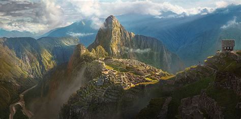 T.J. Mueller Oil Painting: After the Rain, Machu Picchu - Christopher ...