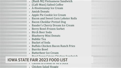 Food list for 2023 Iowa State Fair announced | wqad.com