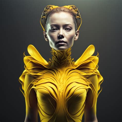 Yellow Opera A yellow dress with an intricate design, a symbol of hope in a dark and uncertain ...