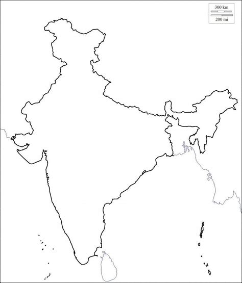 India Map Outline Colour