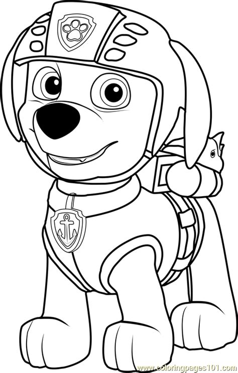 Zuma Coloring Page | Patrulha canina para colorir, Páginas de colorir com animais, Patrulha ...