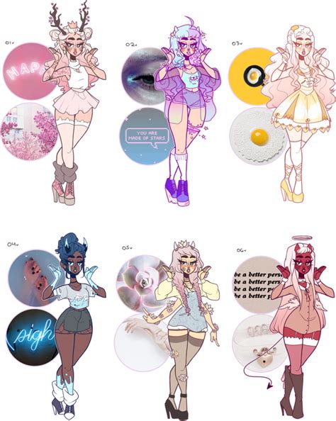 Aesthetic Adopts .:CLOSED:. by jawlatte | Cute art, Drawing challenge, Character design