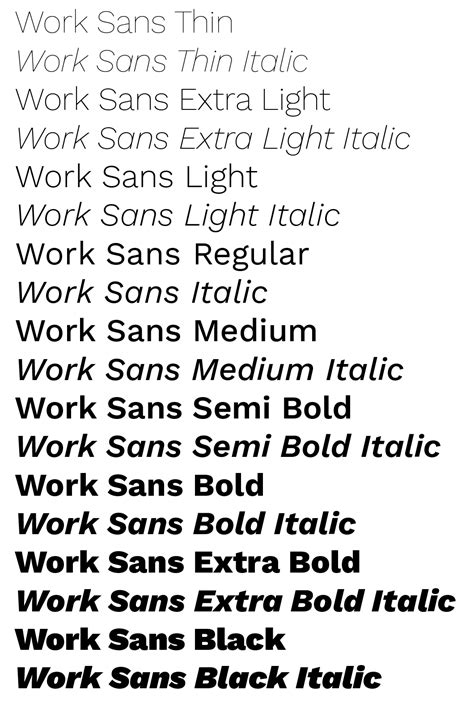 Work Sans - Free Sans-Serif Font - Fontpair