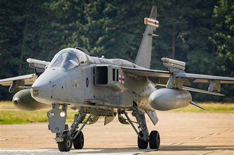 An RAF Jaguar taxies onto the runway of its home base, the now closed RAF Coltishall. I always ...