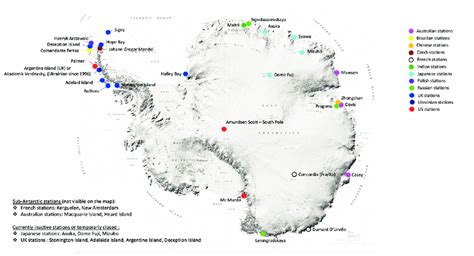 Antarctic stations cited in the publications classified by the... | Download Scientific Diagram