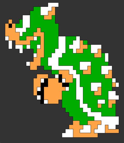 Bowser Pixel Art Template