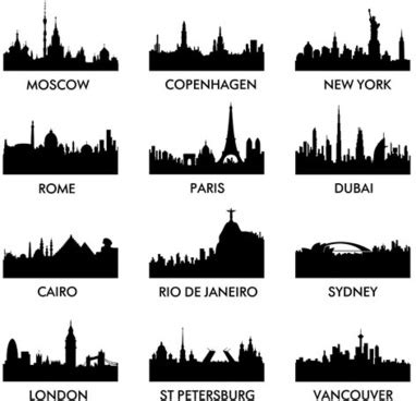 Paris Silhouette Vector at Vectorified.com | Collection of Paris ...