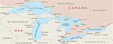 Great Lakes Of North America Map - Winna Kamillah