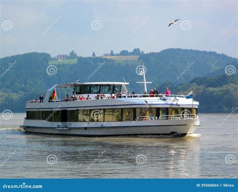 Cruise Ship on Danube River Near Passau, Germany Stock Photo - Image of ...