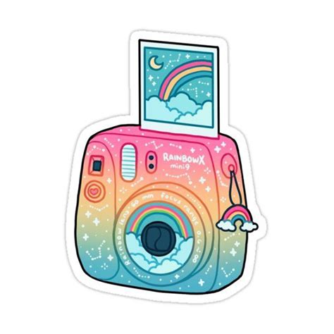 Colorful Polaroid Stickers for Laptops and More