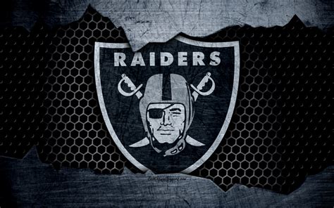 Download wallpapers Oakland Raiders, 4k, logo, NFL, american football ...