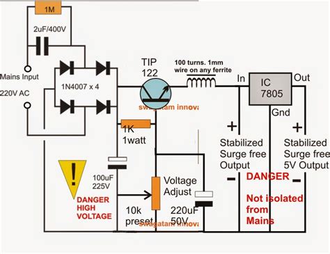 The post explains how an ordinary capacitive power supply may be ...