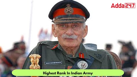 Highest Rank In Indian Army