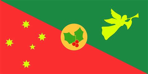 Christmas-ised Flag of Christmas Island : r/vexillology