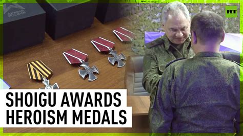 Shoigu awards heroism medals on front lines