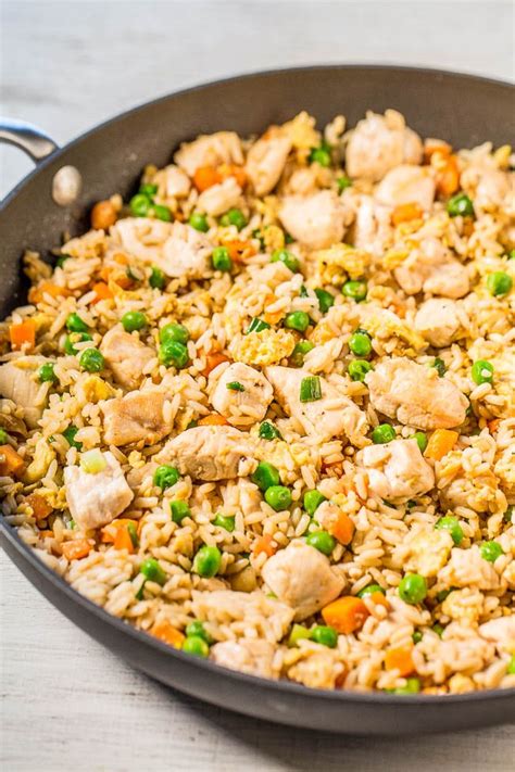 Chicken fried rice: Directions, calories, nutrition & more | Fooducate